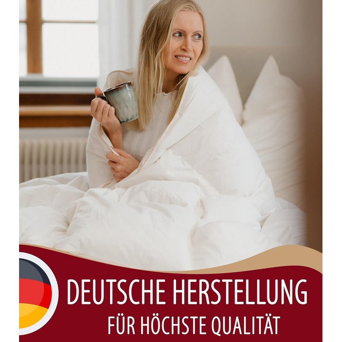 Пухова подушка 80 x 80 см - Подушка зі 100 пір&39яним наповнювачем - Подушка 80x80 см з бавовняним чохлом - Подушка для спокійного сну - Пухова подушка - Подушка - Подушка 80x80 см