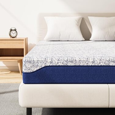 Матрац BedStory 90x200 см, 2 рівні жорсткості H3-H4 та H5, висота 20 см, матрац з 7-зонної піни з ефектом пам&39яті та холодної піни з чохлом, що можна прати, сертифікований Oeko-Tex 90 x 200 см