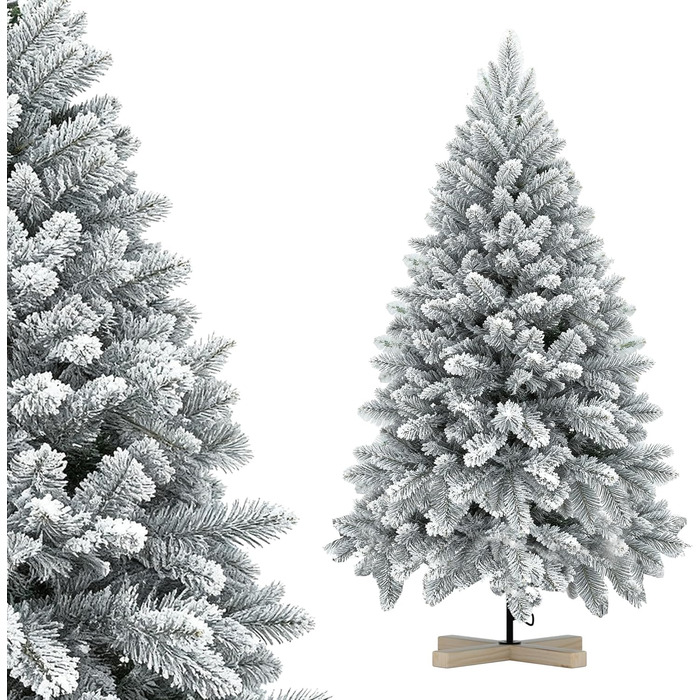 Штучна ялинка з ефектом натуральної білої сніжинки 150 см NAIZY