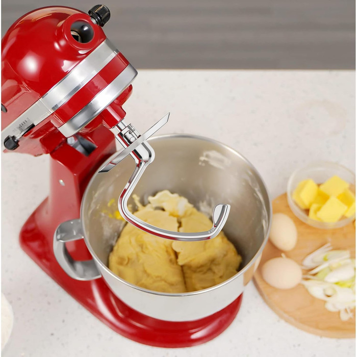 Заміна гачка для тіста GVODE для мішалки Kitchenaid, гачок для тіста K45DH для міксера Kitchenaid 4.5-5 QT з нахиленою головкою, насадка для тіста з нержавіючої сталі Можна мити в посудомийній машині