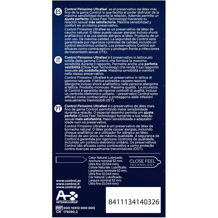 Презервативи Control Ultrafeel. Набір з 10 ультратонких презервативів, максимальна чутливість, змащені, безпечніший секс. Насолоджуйтесь ідеально підібраними презервативами для безпечних стосунків.