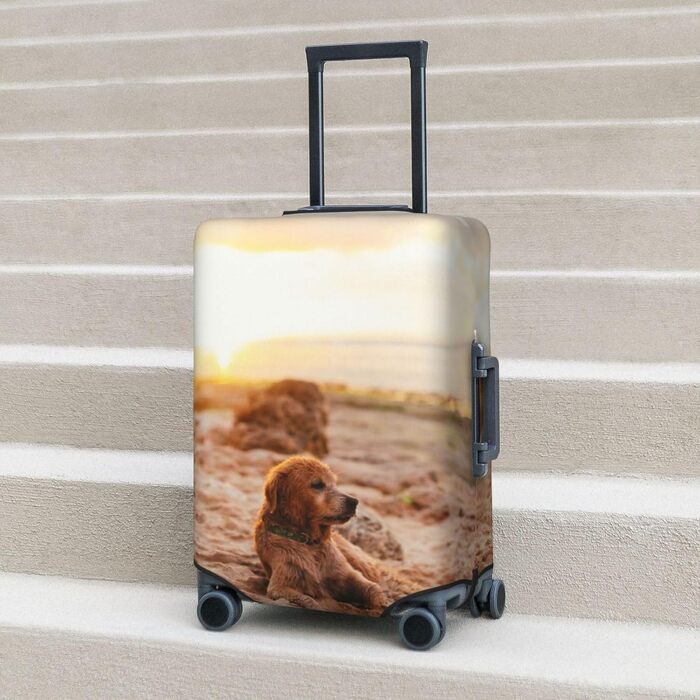 Чохол для валізи BAFAFA з принтом, захисний чохол для багажу, еластичний захист від подряпин та пилу, чорний, розмір 95