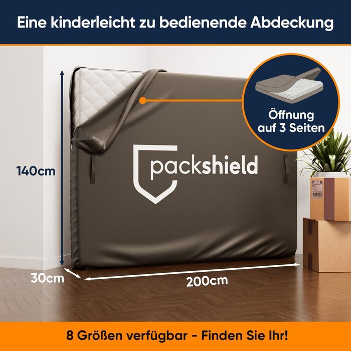 Чохол для матраца 140x200 см захист для зберігання та переміщення товщина 30 см водонепроникна та стійка до розривів сумка для зберігання на блискавці 140 x 200 см