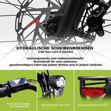 Електровелосипед DERUIZ Quartz 28 дюймів для жінок та чоловіків, електричний міський та трекінговий велосипед, акумулятор 48 В, запас ходу до 161 км, 8 швидкостей, крутний момент 55 Нм, керування за допомогою застосунку, гідравлічні дискові гальма Moonbea