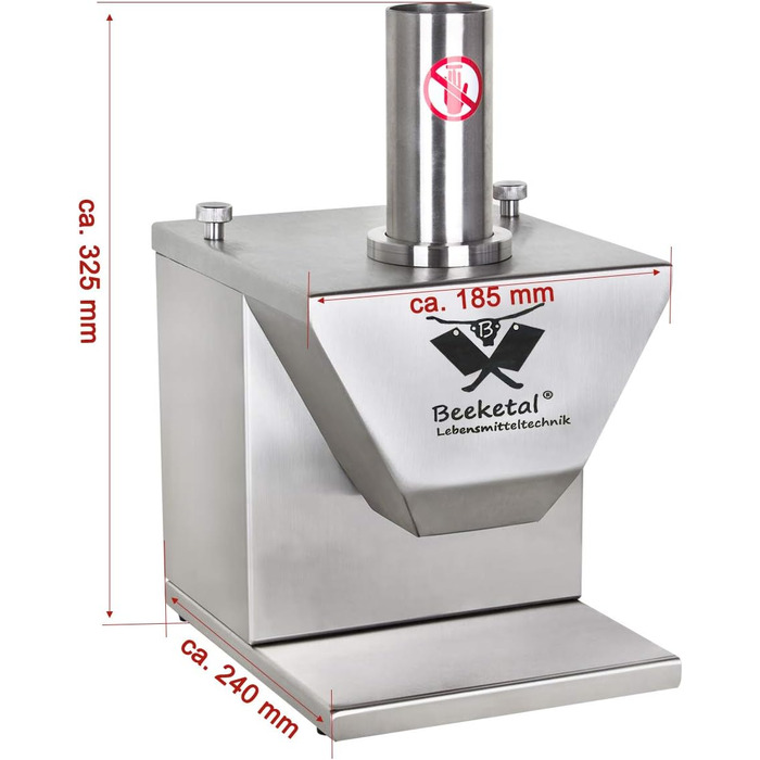 Професійний різак Beeketal 'CSB-3E Professional Gastro Currywurst електричний з регулюванням товщини різання від 5-30 мм, корпус ковбасної нарізки та ніж з нержавіючої сталі, двигун 135 Вт (не обслуговується)