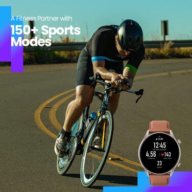 Фітнес-годинник Amazfit Smartwatch GTR 3 Pro 46 мм з GPS, моніторингом серцевого ритму, сном, стресом, SpO2, понад 150 спортивними режимами, дзвінками Bluetooth, керуванням музикою, Alexa Braun.