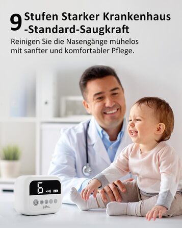 Дитячий електричний назальний аспіратор. Електричний назальний аспіратор для немовлят. 9 сил всмоктування.