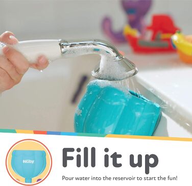 Іграшка для ванни Nuby Wacky Waterworks з присоскою, когнітивний розвиток для дітей, інтерактивна водна іграшка, весела та розвива