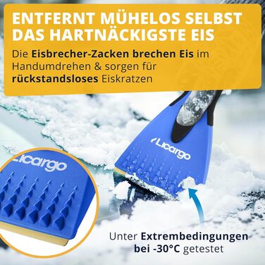Скребок для льоду LICARGO з латунним лезом і дисковою губкою - швидко скребки та без зусиль - міцний скребок для льоду Автомобільний латунний скребок для скла Автомобільний набір скребків для льоду з 2 частин