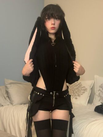 Косплей Сексуальний костюм Зайчика Косплей Білизна для жінок Костюми тварин Боді Зайчик Чорний XS-M