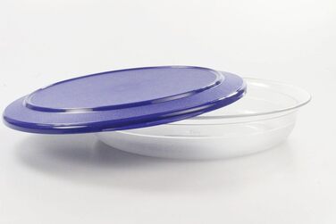 Сервірувальна миска TUPPERWARE Table Pearl 1.3 л, середня, синя, плоска, без обідків
