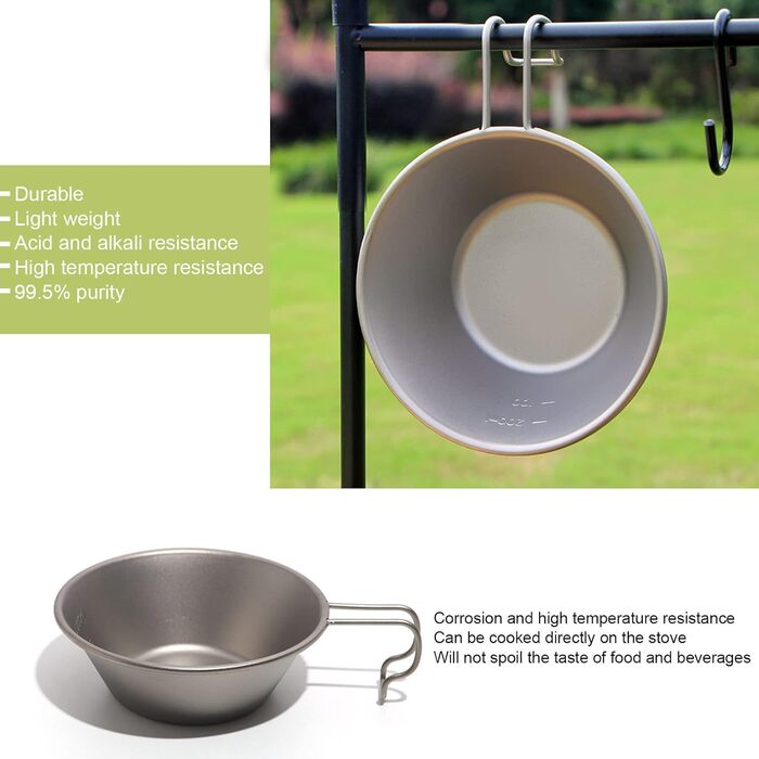 Ультралегкий кемпінговий посуд, миска для пікніка на природі, кухоль зі складною ручкою для походів
