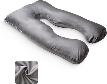 Наволочка з бамбука, яку можна прати Наволочка для подушок для сну на боці, комфортних подушок для дорослих, подушок для годування та подушок для сну на боці для вагітних Дихаюча наволочка Сірий бамбук - Сірий