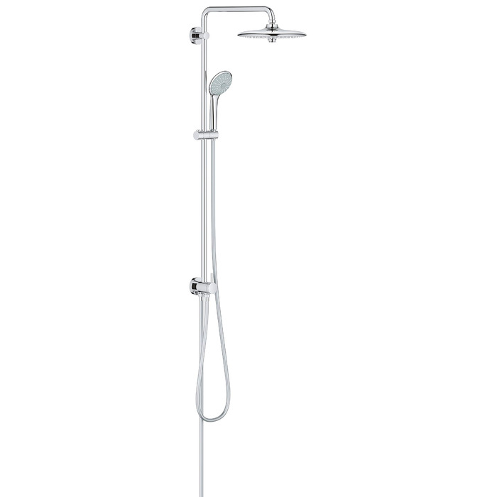 Душовий набір GROHE Vitalio Joy 260 без змішувача, економний (8 л/хв), з верхнім душем (3 режими струменя) та штангою 74 см, хром, 27421002, Ø 260 мм