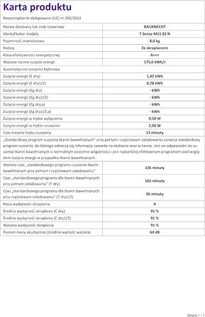 Сушильна машина з тепловим насосом Bauknecht T Sense M11 83 N до 8 кг технологія ActiveCare та Фільтр EasyClean, біла