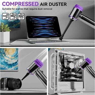 Ручний пилосос Tidy Cats, акумуляторний акумуляторний ручний пилосос на 18000 Па, 3-швидкісний автомобільний пилосос з миючим філь