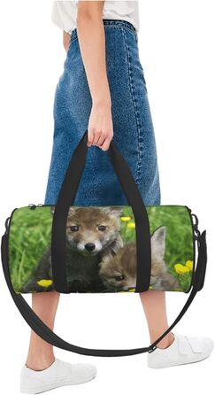 Спортивна сумка-мішок для подорожей, з весняним принтом тварин, чорна, універсальний розмір, дорожня сумка