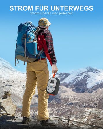 Портативна електростанція ELECAENTA з акумулятором LiFePO4 потужністю 99 Втгод, сонячним генератором 120 Вт та резервним акумулятором PD 30 Вт/AC/DC для подорожей, кемпінгу на природі та надзвичайних ситуацій SG120