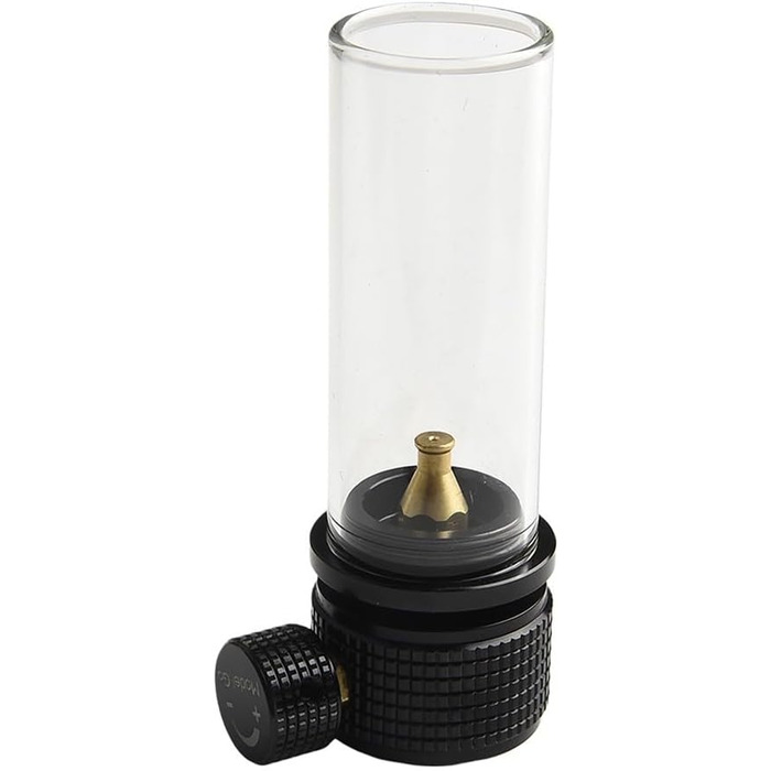 Портативний газовий ліхтар для кемпінгу, лампа для намету з розсіяним освітленням, балончик з ізобутаном, що заправляється, освітлення для походів та нічних пригод (чорний/сріблястий) (чорний газовий бак)