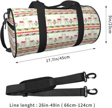 Дорожня сумка-циліндр з ламами та кактусами, спортивна сумка для чоловіків та жінок, сумка для подорожей