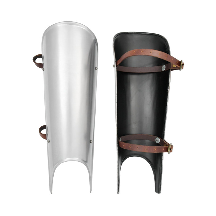 Бойовий торговець - Наголенники, пара, сталь 2 мм - Ножні трубки - середньовіччя, LARP