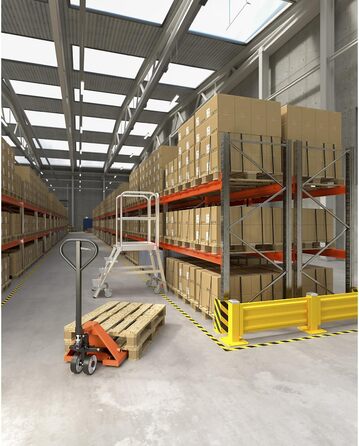 Палетні стелажі просторові оцинковані/помаранчеві ВxШxГ 2500 x 2930 x 1100 мм Навантаження на полицю 1650 кг Базовий блок