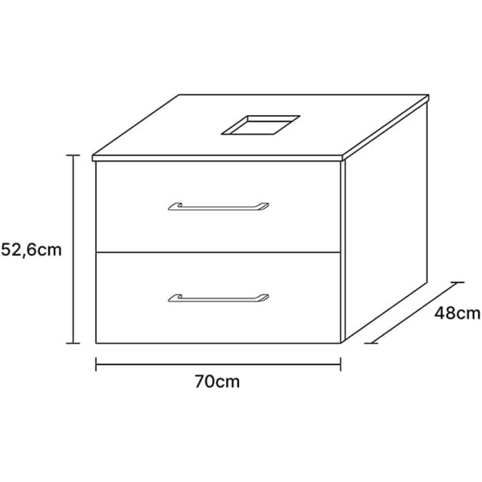 Комплект меблів для ванної кімнати Planetmbel туалетний столик LUX 70 см золотий дуб/антрацит БЕЗ умивальника з тумбою 2 шт. золот