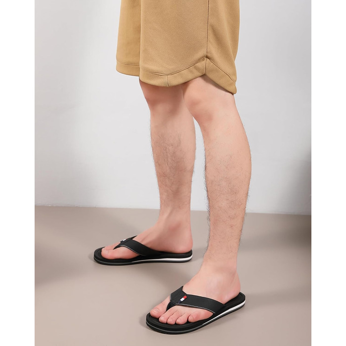 Чоловічі шльопанці-стрінги, сандалі, пляжний колір, розміри 41-46 EU, чорний колір, розмір 42 EU