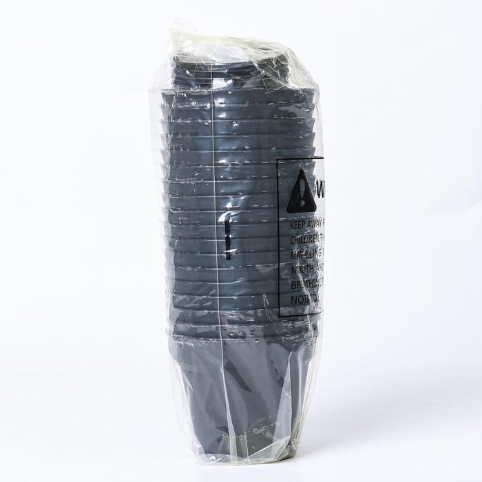 Пластиковий квітковий горщик з блюдцем, набір з 18 квіткових горщиків кімнатна сівалка з декількома дренажними отворами, невеликий