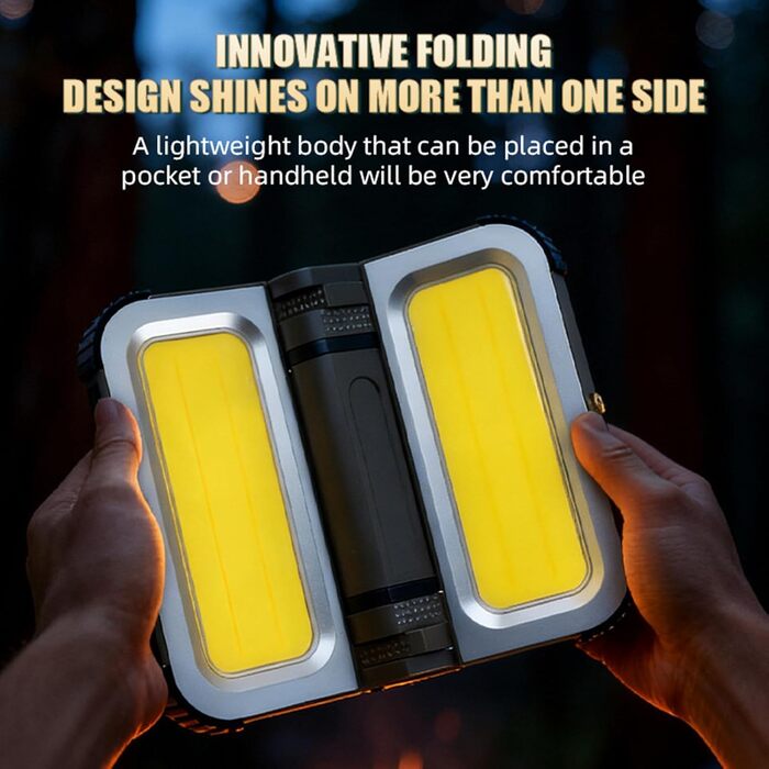 Світлодіодні кемпінгові ліхтарі, водонепроникні акумуляторні магнітні сонячні вуличні ліхтарі для походів, піших прогулянок, нічної риболовлі, прогулянок, роботи