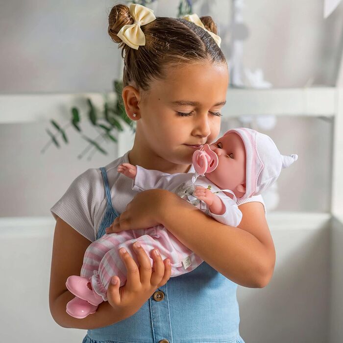 Реалістична ганчіркова лялька з відкритим/закритим подарунковим набором з 10 предметів з пляшкою, брязкальцем, соскою та аксесуара