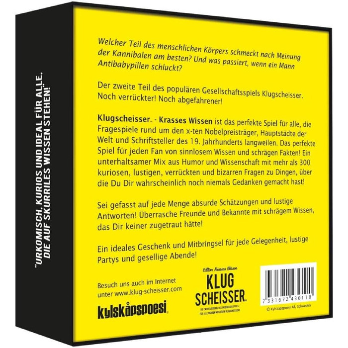 43011 - Klugscheisser 2 Black Edition - Edition krasses Wissen, 43011 - Klugscheisser 2 Black Edition - Edition krasses Wissen