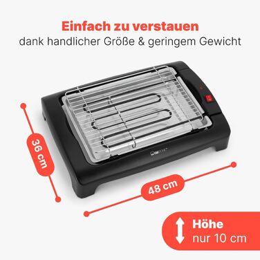 Стіл для барбекю Гриль ідеально підходить для балкона та кухні Електричний настільний гриль Електричний гриль з корпусом Cool Touch Знімна решітка для гриля Гриль з металевим піддоном 2000 Вт БК 2977 Н