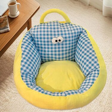 Дитячий диван зі спинкою, зручний диван, крісло татамі для вітальні, дитячої кімнати, кабінету, синій, L Синій Великий