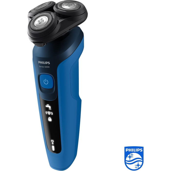Електрична бритва для вологого та сухого гоління Philips Series 5000 S5466/18, Потужне та гладке гоління, Система гоління SteelPrecision, Гнучкі бритвені головки на 360, 60 хв. середа виконання