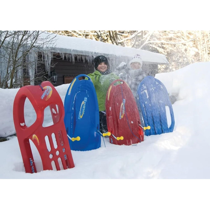 Дитячі санки rollySnow Shark (від 3 років, ергономічне сидіння, карвінг-боб, зі шнурком) Blue Shark, 200702 -