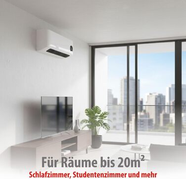 Настінний вентилятор-обігрівач Alpina 2000 Вт керамічний променевий обігрівач з 2 рівнями потужності та таймером цифровий термостат компактний настінний обігрівач настінний монтаж