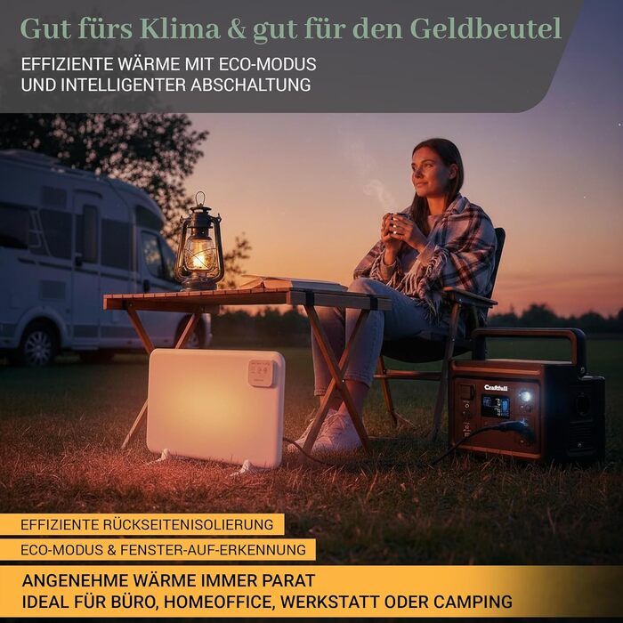 Інфрачервоний обігрівач Heidenfeld HF-TH120 Настільний обігрівач потужністю 120 Вт Радіатор - Інфрачервоний обігрівач - Електричний обігрівач - Нагрівальна панель - Інфрачервоний радіатор - Нагрівальна панель - 3-в-1 Монтаж, білий