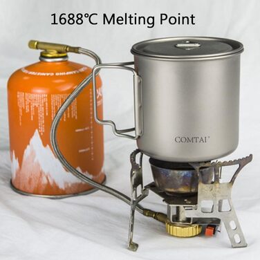 Набір посуду для каструлі, чашки, жорсткого простору, титановий, дорожній рюкзак, похідний, 300 мл (з кришкою та без маркування об&39єму)