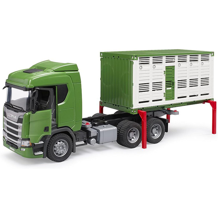 Вантажівка-скотовоз Scania Super 560R з 1 коровою - 116 транспортні засоби, вантажівка, причіп для худоби, іграшка від 4 років, 03548 -