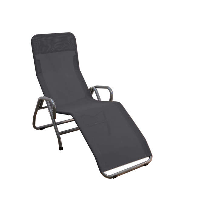Шезлонг для басейну 3&39, антрацит/чорний