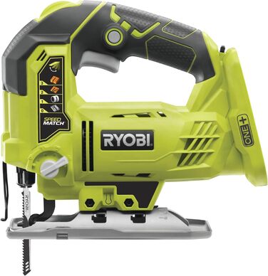 Акумуляторний лобзик RYOBI 18 В ONE R18JS-0 (макс. глибина різання деревини 101 мм, довжина ходу 25 мм, безступінчасте регулювання