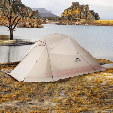 Ультралегкий намет Naturehike Cloud-Up 3, 3-місний рюкзачний намет для походів та кемпінгу, 20D сірий зі спідницею