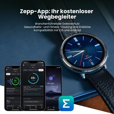 Розумний годинник Amazfit Active 2 44 мм, оплата NFC, штучний інтелект, голосове керування, GPS та безкоштовні карти, 10 днів автономної роботи, фітнес-трекер із понад 160 спортивними режимами, водонепроникність 5 атм для Android та iPhone (круглий)