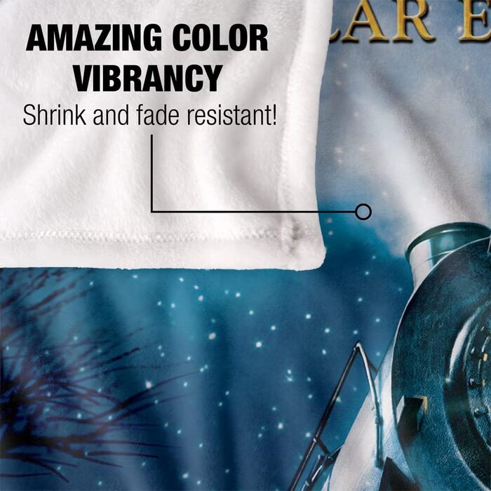 Ковдра Polar Express, дизайн офіційно ліцензований продукт, шовковисте, суперм&39яке покривало, 152 x 127 см