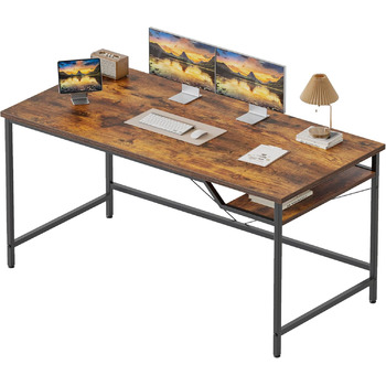 Комп&39ютерний стіл Mericonia 120 см, ігровий стіл для невеликих приміщень, сучасний стіл у мінімалістичному стилі для домашнього офісу, столи для студентів, коричневий 120x60 базовий коричневий