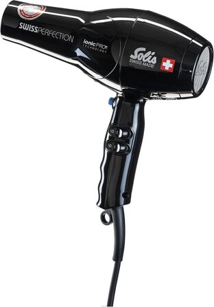 Іонний фен з технологією ionicPRO професійне сушіння та укладка обертовий на 360 кабель у комплекті насадка-концентратор чорний, 360 ionicPRO 440