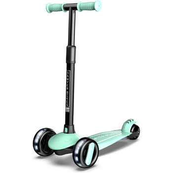Регульований самокат на 3 світлодіодних колесах - діти від 2 до 8 років м'ятний