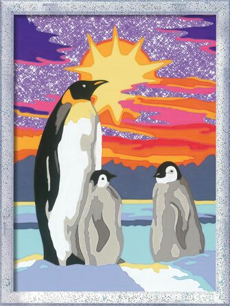 Розмальовка за номерами Пінгвін для дітей віком від 9 років, 20162 - Penguin Love -