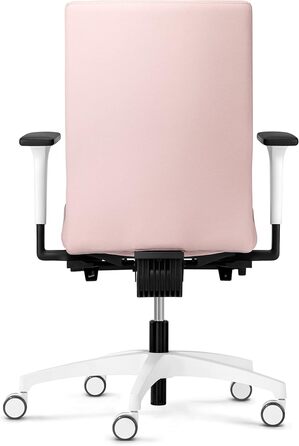 Ергономічне офісне крісло, зроблене в Німеччині Зручна спинка з регулюванням висоти Індивідуально регульована глибина сидіння (світло-рожевий)